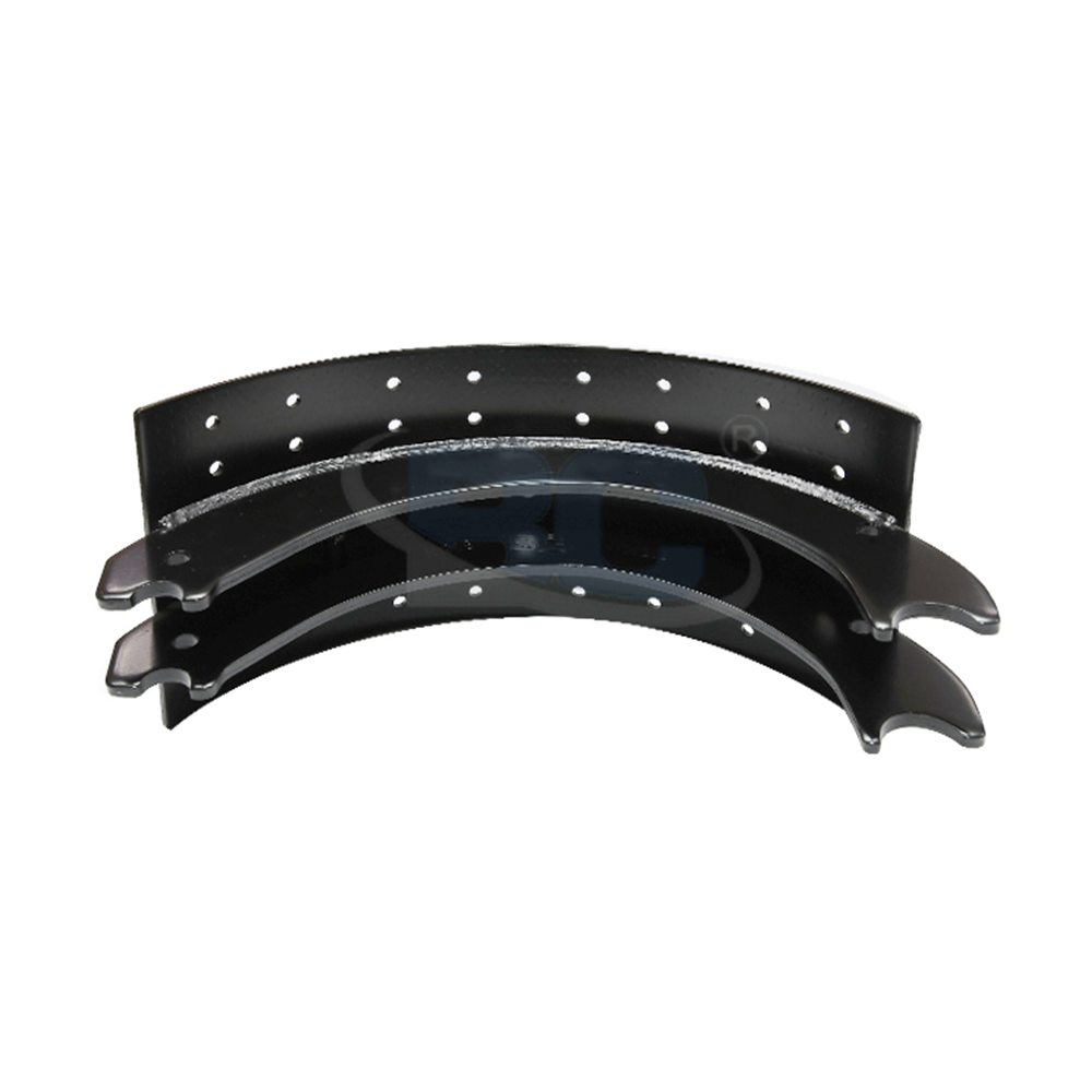 4709ES2 Brake Shoe showing E-coating surface and asbestos-free friction material