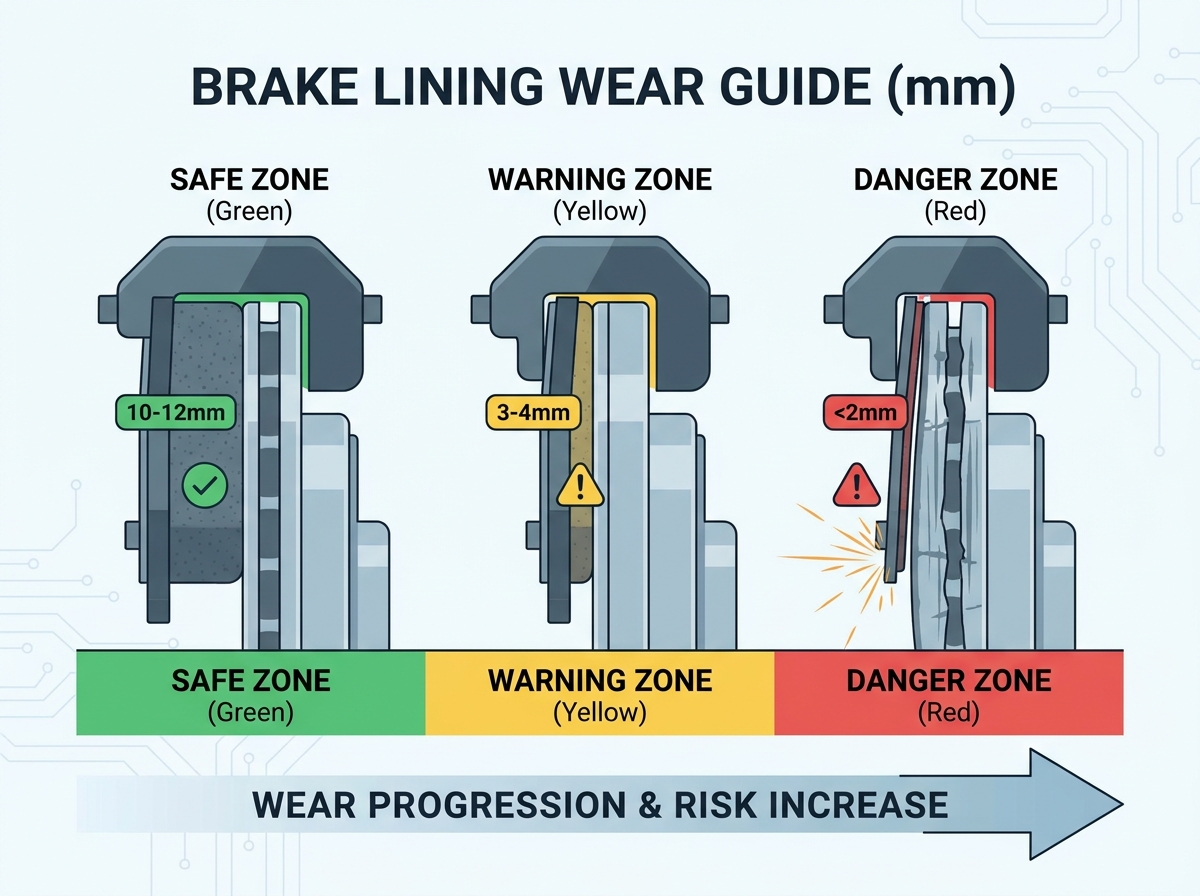 Brake Linings Wear Inspection